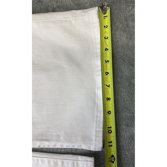 Soft Surroundings Ultimate Denim Wide Leg Crop White Jeans Women's Size 10 - Picture 11 of 11